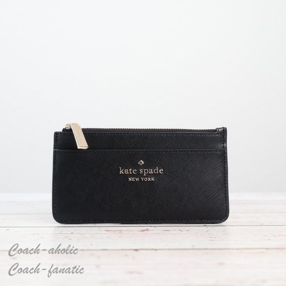 kate spade Handbags - NWT Kate Spade Staci Large Leather Slim Card Holder Wallet in Black